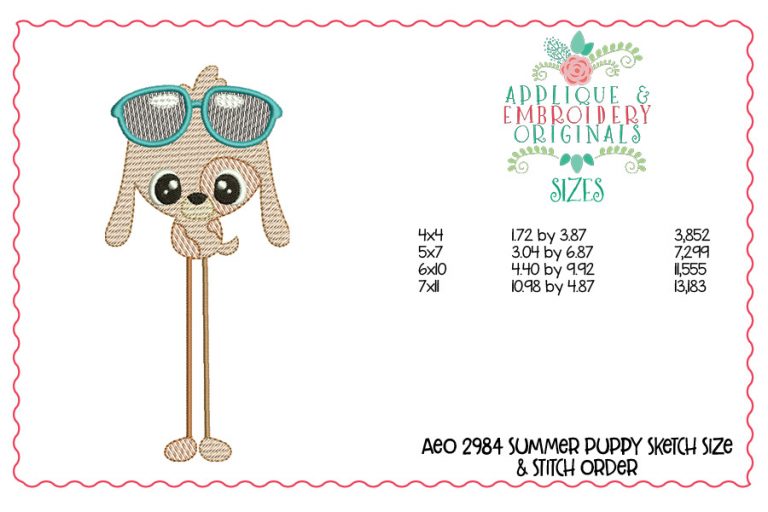 2987 Summer Animals Long Leg Sketch Design Set - Image 10