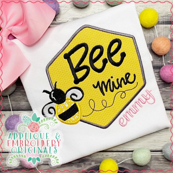 2988 Bee Frame (Bee Mine) All-In-One Applique Design - Image 2