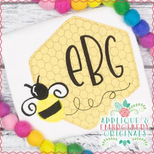 2988 Bee Frame (Bee Mine) All-In-One Applique Design