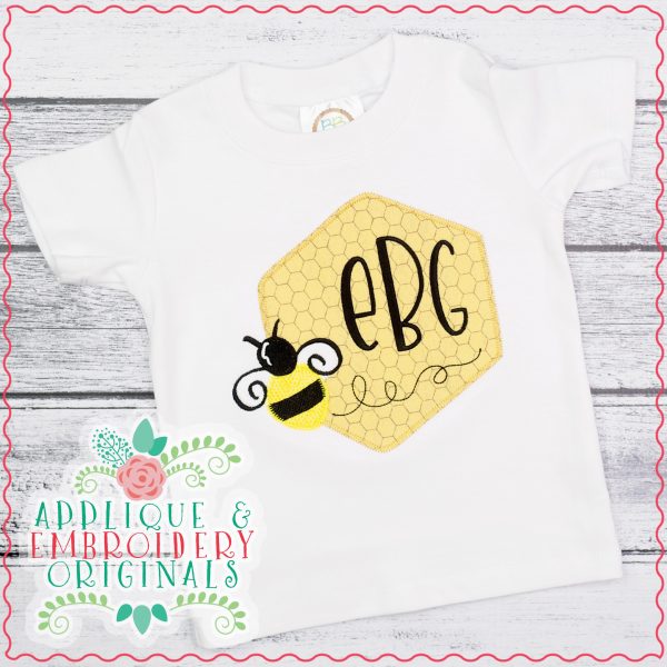 2988 Bee Frame (Bee Mine) All-In-One Applique Design - Image 3
