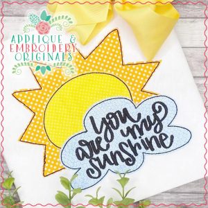 2990 You Are My Sunshine All-In-One Applique Design