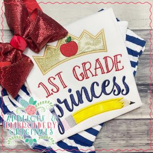 3023 1st Grade Princess Applique Design