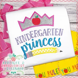 3026 Kindergarten Princess Applique Design