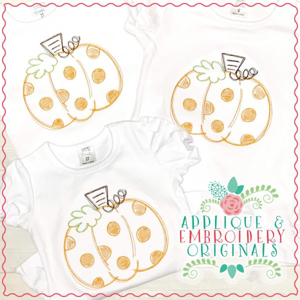 3036 Sketch Pumpkin Vibes Applique Design - Image 2