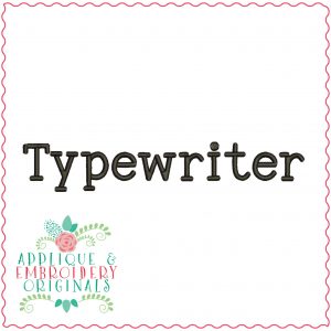 3035 Typewriter Embroidery Font