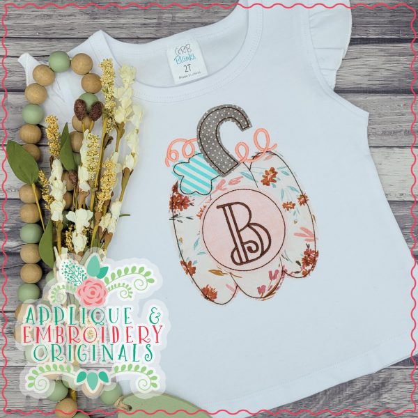 3051 Pumpkin Circle Patch Applique Design - Image 2