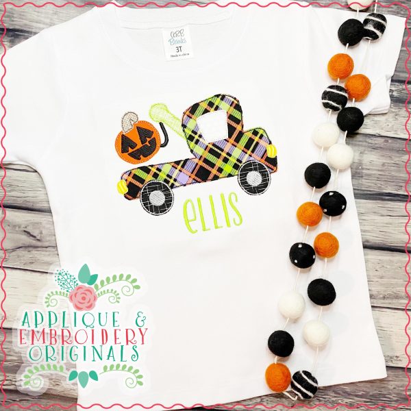 3054 Wrecker with Pumpkin Applique Design - Image 2
