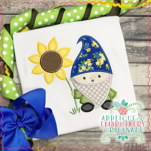 3085 Gnome Sunflower Applique Design