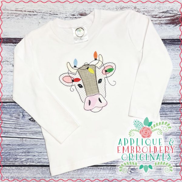 3097 Cow Head Lights All-In-One Applique Design - Image 2