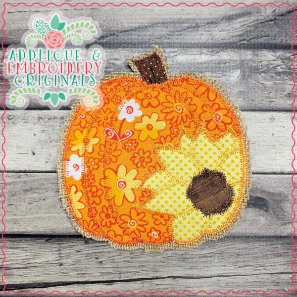3094 Pumpkin with Flower Interchangeable Tab Design - Image 2