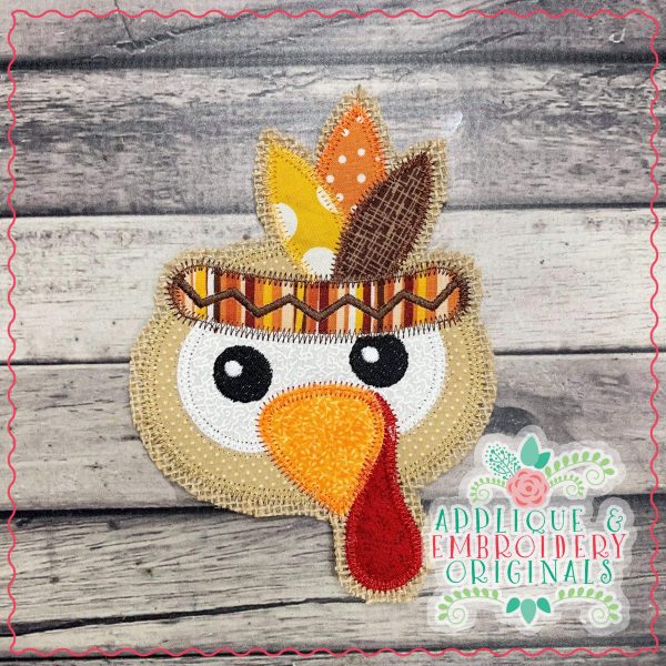 3095 Turkey Head with Feathers Interchangeable Tab Design - Image 2