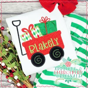 3137 Present Wagon All-In-One Applique Design