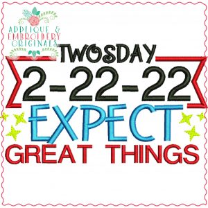 3146 Expect Great Things Embroidery Design