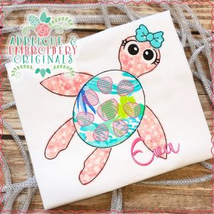 2670 Turtle Girl Applique Design