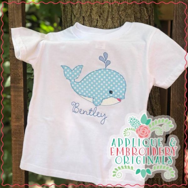 2671 Whale Boy Applique Design - Image 2