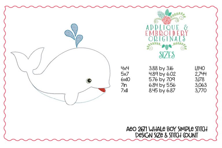2671 Whale Boy Applique Design - Image 3