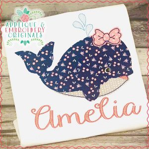 2672 Whale Girl Applique Design