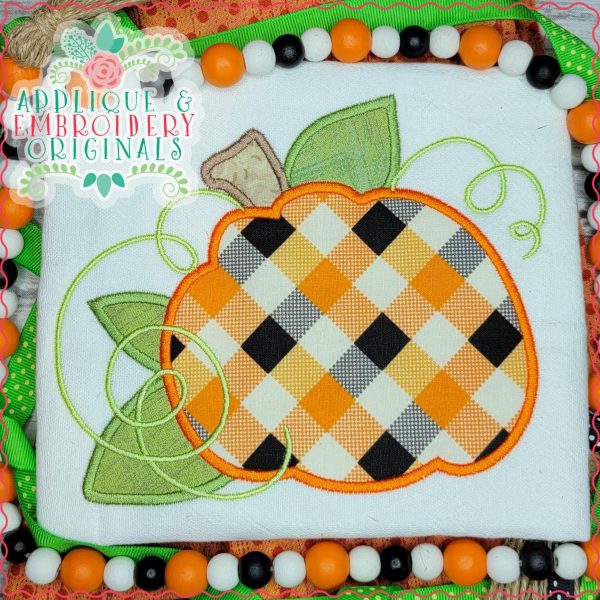 3223 Pumpkin with Swirls Applique Design - Image 2
