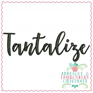 3227 Tantalize Embroidery Font
