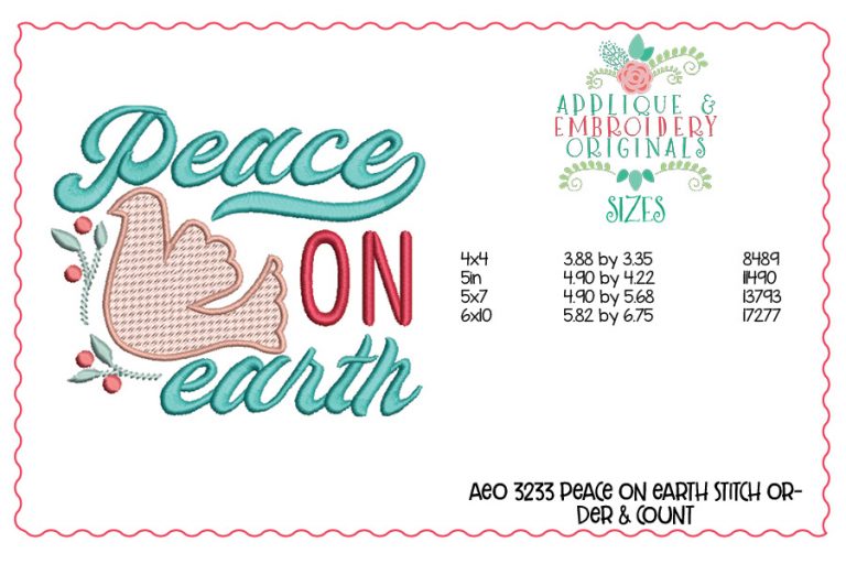 3233 Peace on Earth Sketch Design - Image 2