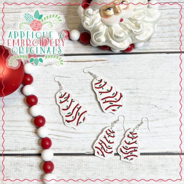 3235 Tree Cake Earrings In-The-Hoop Design - Image 2