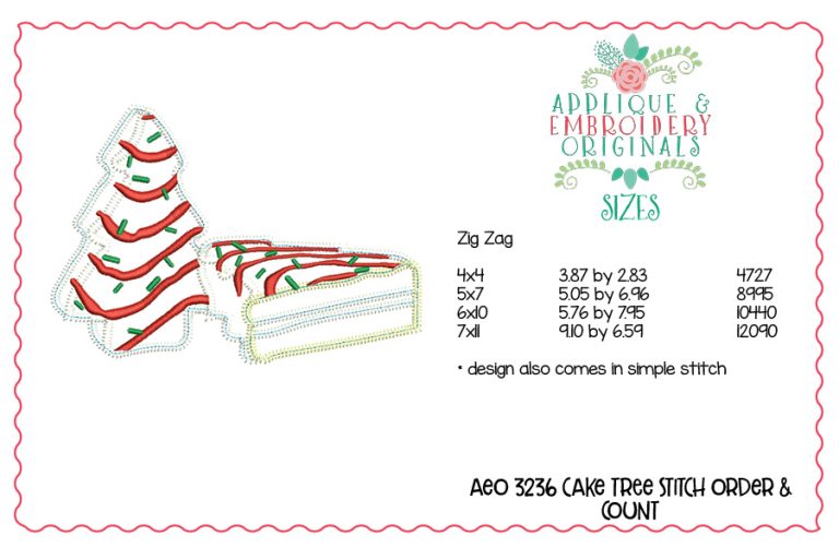 3236 Cake Tree Applique Design - Image 4