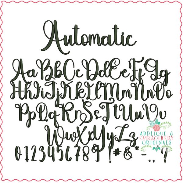 3241 Automatic Embroidery Font - Image 2