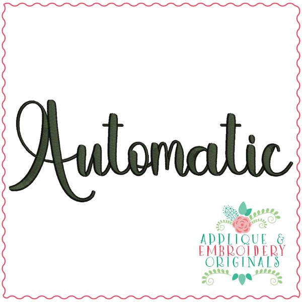 3241 Automatic Embroidery Font