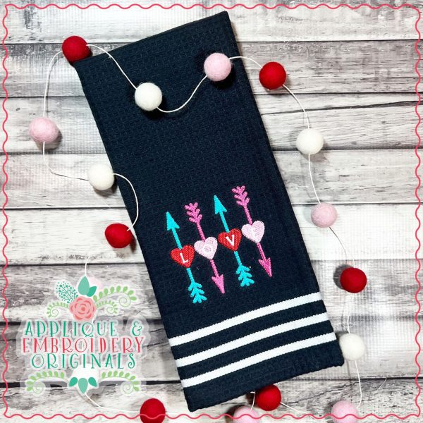 3246 Love Arrows Embroidery Design - Image 2