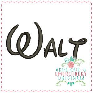 3250 Walt Embroidery Font