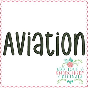 3253 Aviation Embroidery Font