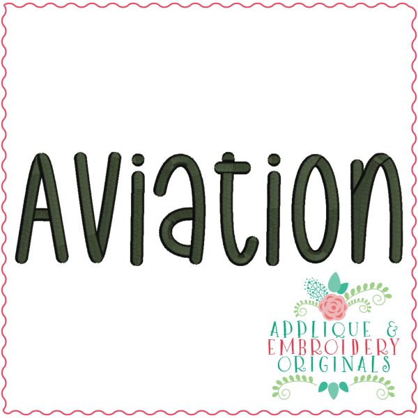3253 Aviation Embroidery Font