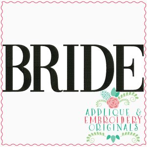 3255 Bride Embroidery Design