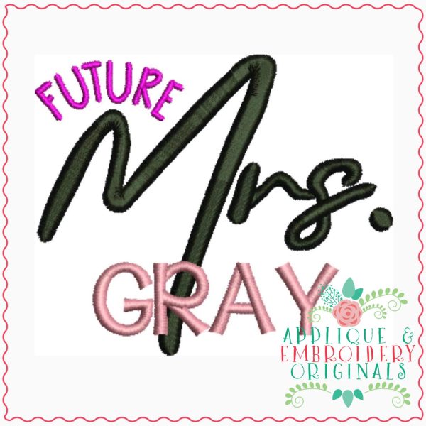 3263 Future Mrs Embroidery Design - Image 3