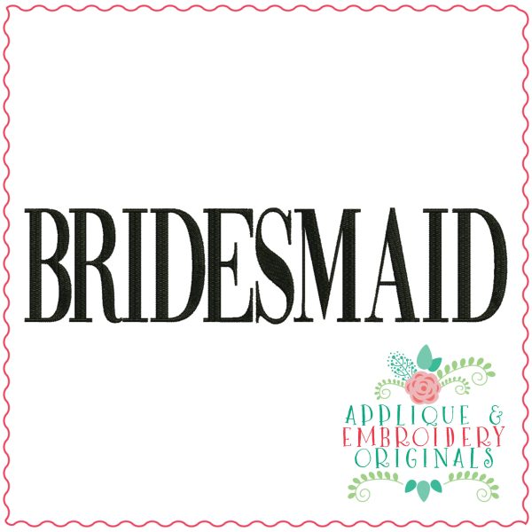 3267 Bridesmaid Embroidery Design - Image 2