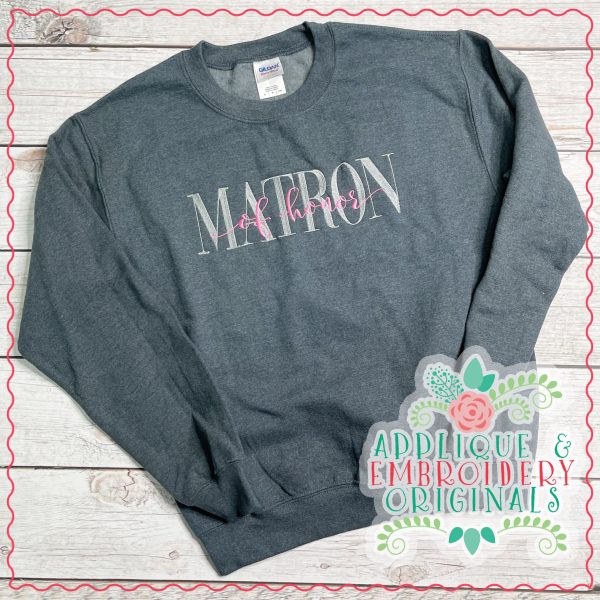 3270 Matron of Honor Embroidery Design - Image 2