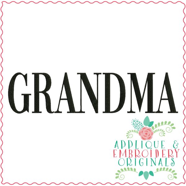 3278 Grandma Embroidery Design