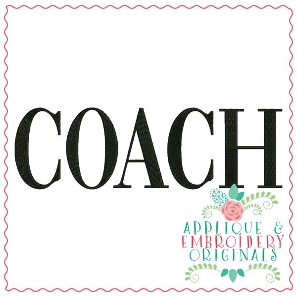 3298 Coach Embroidery Design