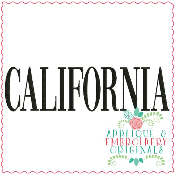 3304 California Embroidery Design
