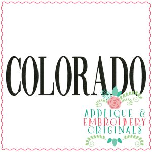 3305 Colorado Embroidery Design