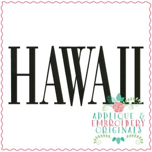 3310 Hawaii Embroidery Design