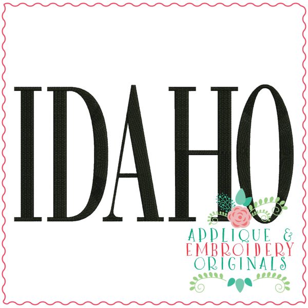 3311 Idaho Embroidery Design