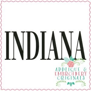 3313 Indiana Embroidery Design