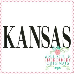 3315 Kansas Embroidery Design