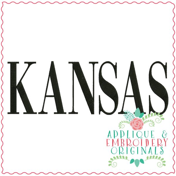 3315 Kansas Embroidery Design