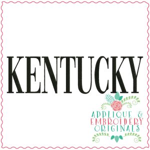 3316 Kentucky Embroidery Design