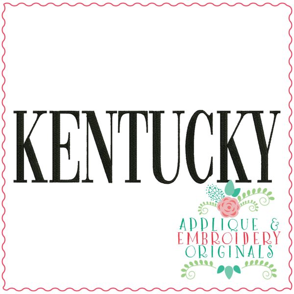 3316 Kentucky Embroidery Design