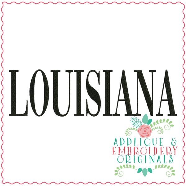 3317 Louisiana Embroidery Design