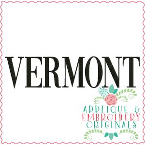 3346 Vermont Embroidery Design