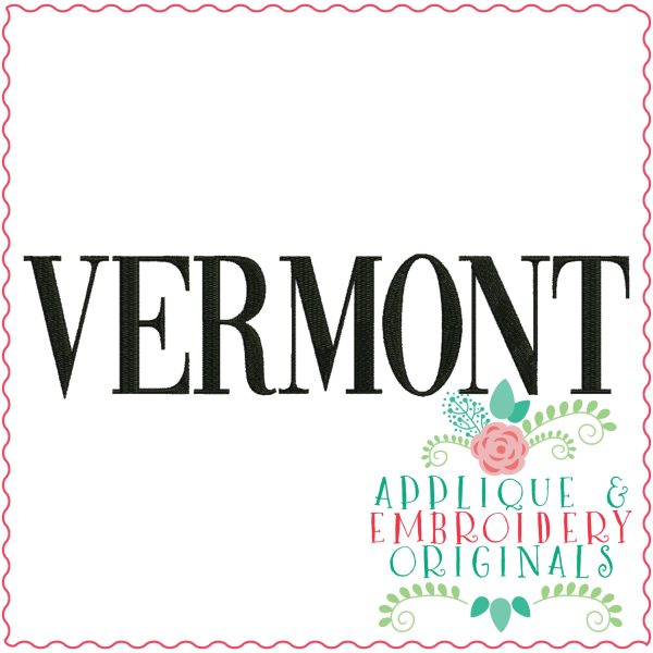 3346 Vermont Embroidery Design